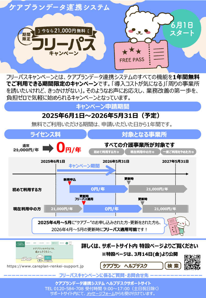 ケアプランデータ連携システムフリーパスキャンペーン