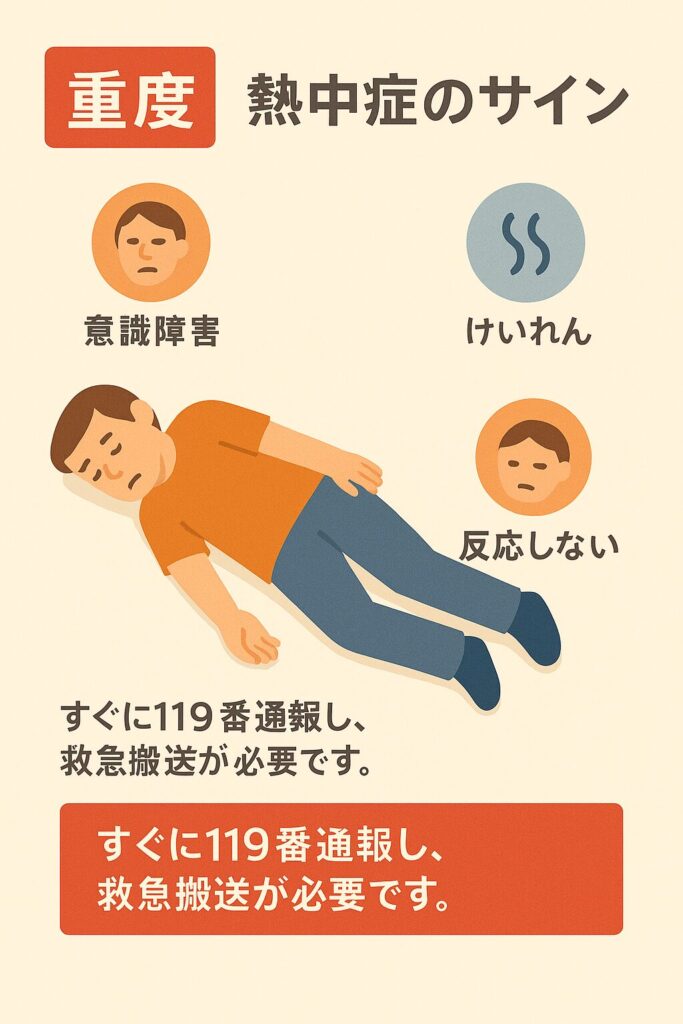 熱中症のサイン(重度)