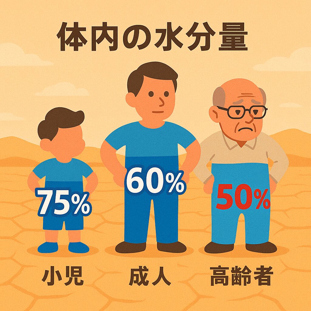 体内の水分量比較