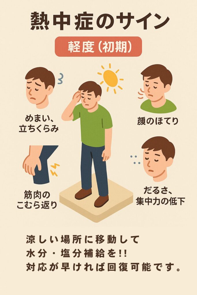 熱中症のサイン(軽度・初期)