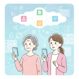介護情報基盤とマイナンバーカードの連携。